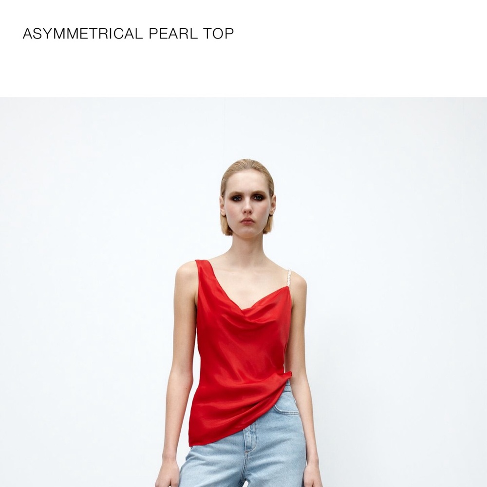 Zara satin red top size XS